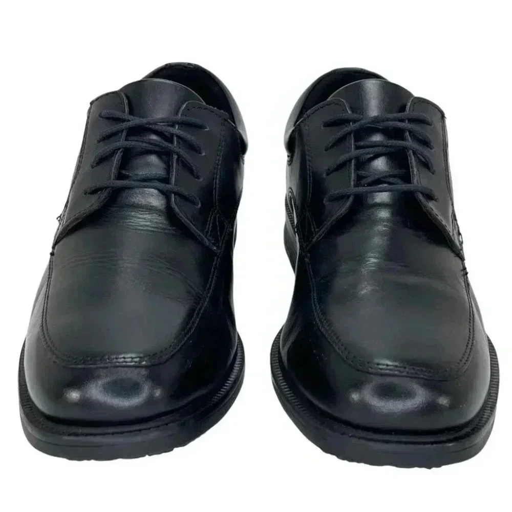 Rockport Essential Black Leather Cushioned Mens Oxfords Size 7M